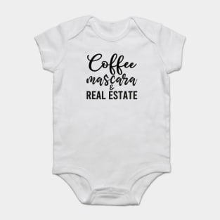 Coffee Mascara Real Estate Baby Bodysuit